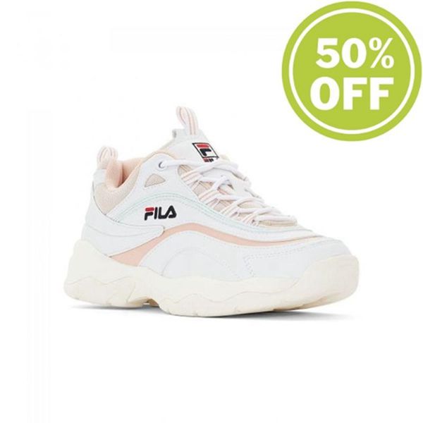 Zapatillas Fila Mujer Blancas / Rosas - Ray Low Wmn - España 730562JXU